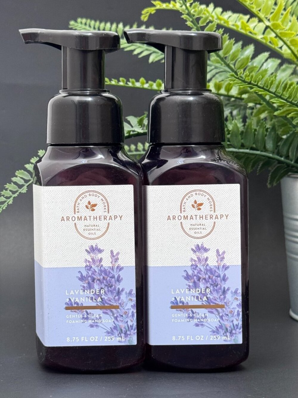 Bath & Body Works BBW Aromatherapy Lavender Vanilla Gentle Foaming Hand Soaps X2